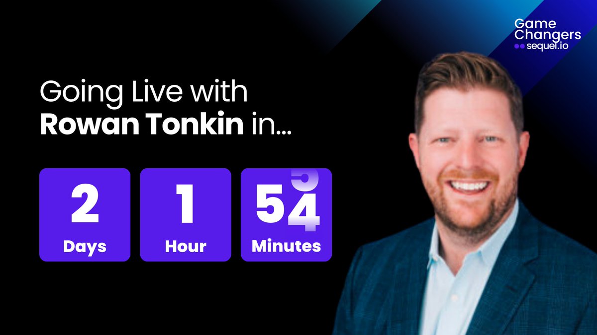 Game Changers is going live with Rowan Tonkin in 2 days!

He'll be discussing:
🟣 Creating a harmonious relationship between the CMO &amp; CFO
🟣 Empowering teams to make the right decisions
🟣 Making the most of available resources

Tune in live, here:
hubs.ly/Q01_vNhB0