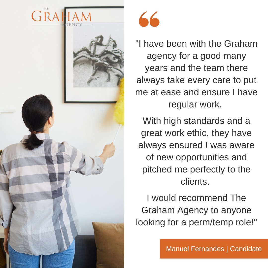 GrahamAgencyUK's tweet photo. "I would recommend The Graham Agency to anyone" ⭐️

https://t.co/yr0pcuGZ4T

#DomesticStaff #HouseholdStaff #Butler #Chauffeurs #DomesticCouple #Housekeeper #Housemen #Maid #Nanny https://t.co/SipvOggqo9
