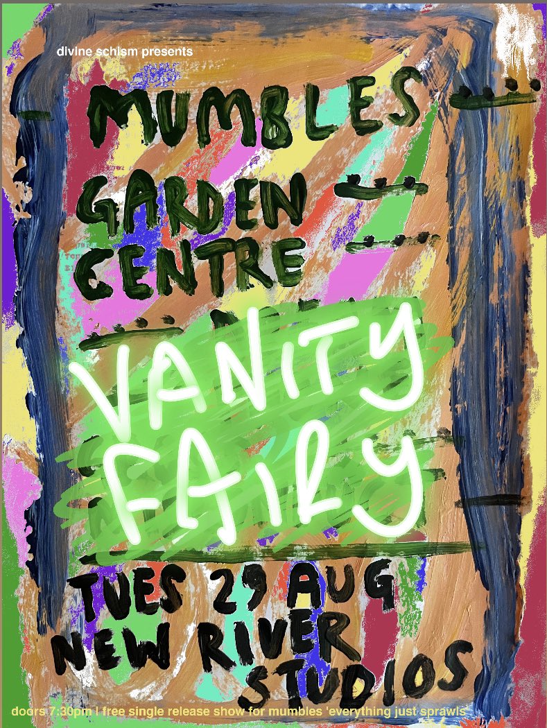 Emergency sub for the Mumbles show! Welcome to the bill @vanityfairydust! Come down from 7:30, it’s FREE!