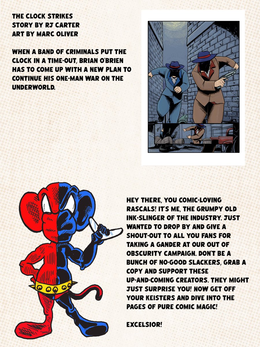 JustinKSweet's tweet photo. Out of Obscurity is an exciting collection of public domain re-imaginings from some of indie comics most notable talents!:
https://t.co/j11FigT7Hb
#comics #indiecomics #ironage #comicsgate #crowdfunding #fundmycomic #ArrowComics #anthology #anthologies #art #independent https://t.co/wmPmByObeL