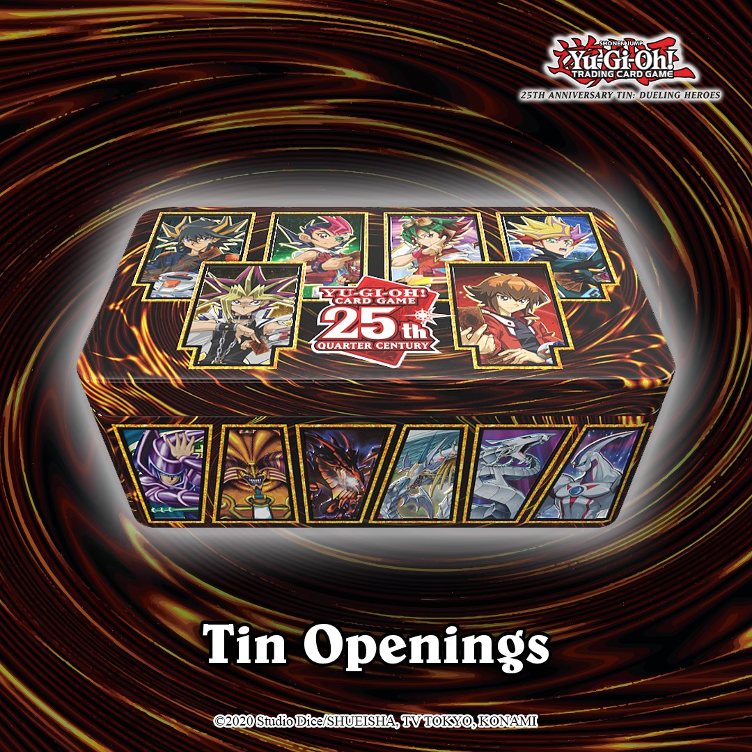 YuGiOhCardEU's tweet photo. Celebrate our 25th anniversary together with our 25th Anniversary Tin: Dueling Heroes! Get a sneak peek of what this iconic Tin has to offer with our content creator Tin openings!

Watch here: https://t.co/QPAKUIVVDH 

#YuGiOhTCG #TinofDuelingHeroes https://t.co/Kv5zDaozmn