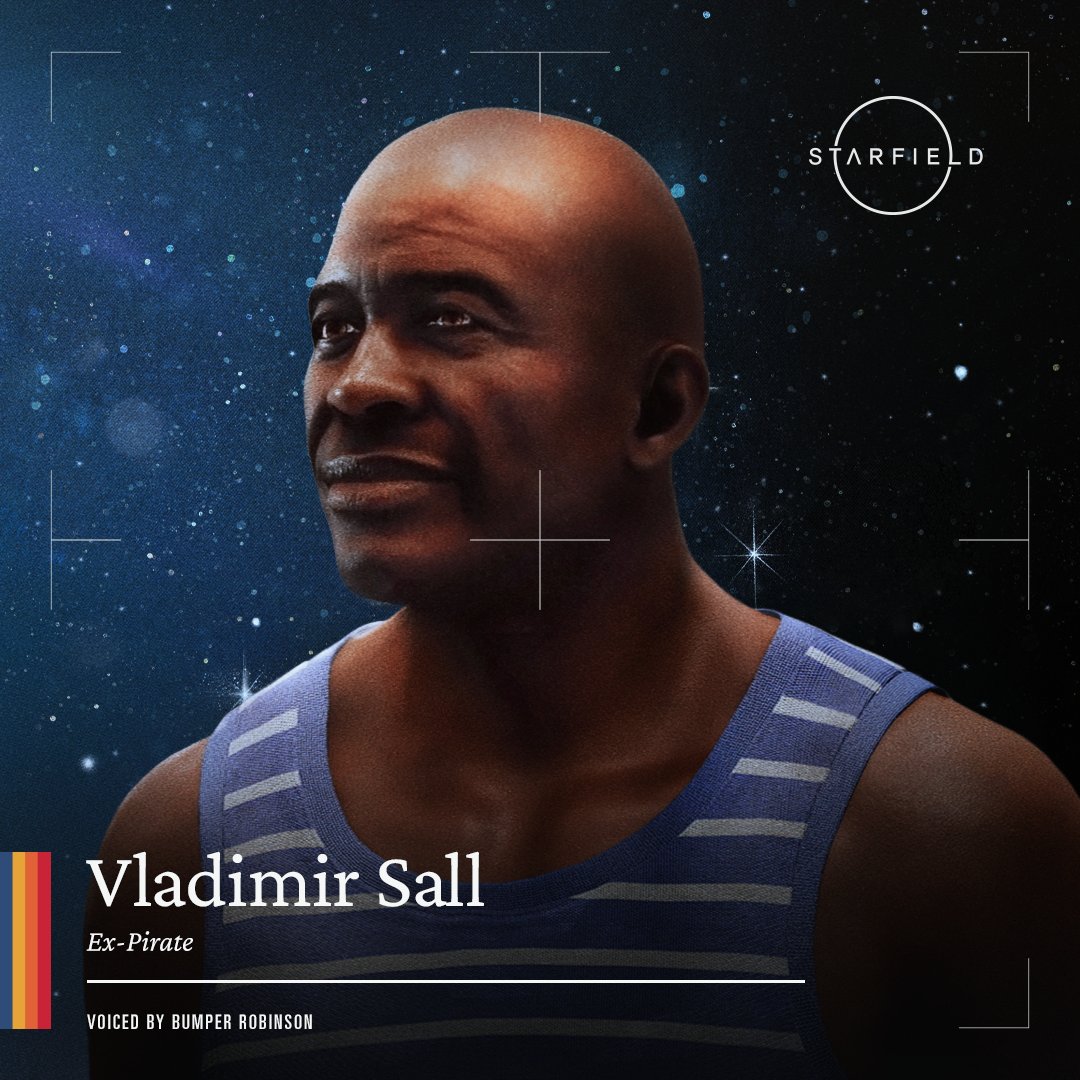 StarfieldGame's tweet photo. Introducing Vlad, A former Crimson Fleet pirate, with experience piloting ships in the far reaches of the Settled Systems.
He has earned the respect and trust of his colleagues to become a pillar of Constellation. #Starfield
Voiced by Bumper Robinson. https://t.co/PwmLzyeuAw