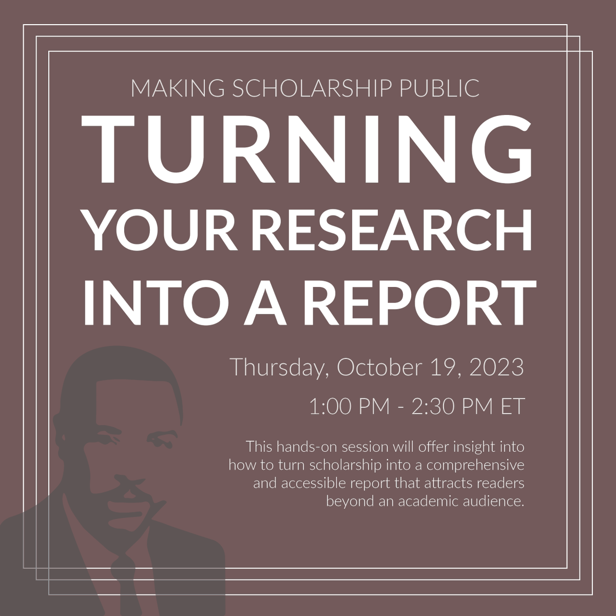 Our #MakingScholarshipPublic series is back by popular demand! 🥳 

Join us on 9/21 for "Writing Opinion Essays" – a guide to writing &amp; publishing #opeds. On 10/19, "Turning Your Research Into a Report" will cover report accessibility! 

🔗 Register now! buff.ly/3QW30hV