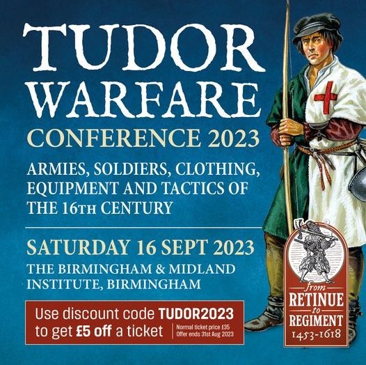 📣Discounted tickets for arms and armour conference🗡️⁠ Ninya is presenting 'Doublets of defence: 16th century textile armour'. Tickets are £35 each including lunch and refreshments. Use discount code TUDOR2023 for £5 off until 31 Aug '23 👇 ⁠ helion.co.uk/military-histo…⁠ ⁠