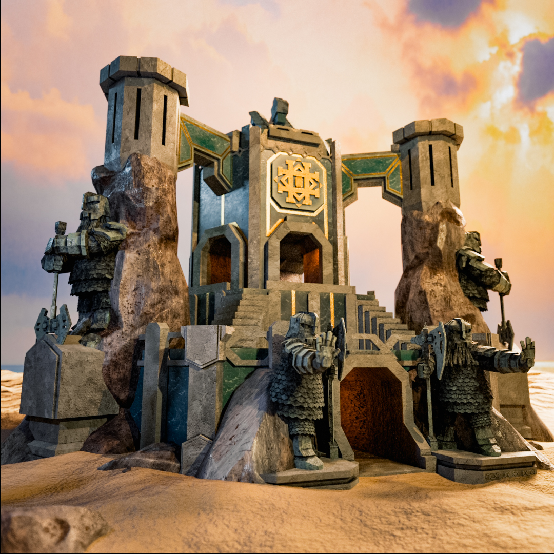 Model made and textured by me, based on the concept art of the Dwarven Citadel - BFME Reforged

To see more works you can visit my portfolio:
gjrplus.com/portfolio/

#LOTR #lordoftherings #bfme #bfme2 #bfmereforged #b3d #3d #battleformiddleearth #battleformiddleearthreforged