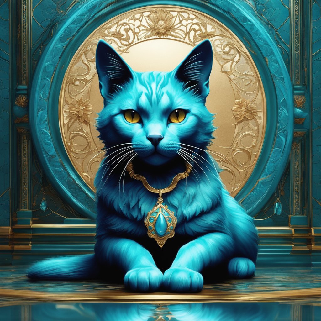@ScenesShifting @NeuralArtistAi @ElenaVBardo When color is a challenge, I always make a cat. Cats are beautiful in all colors 😁
Your favorite color @Aderek514! Will you join #TurquoiseTuesday? 

#overanaart