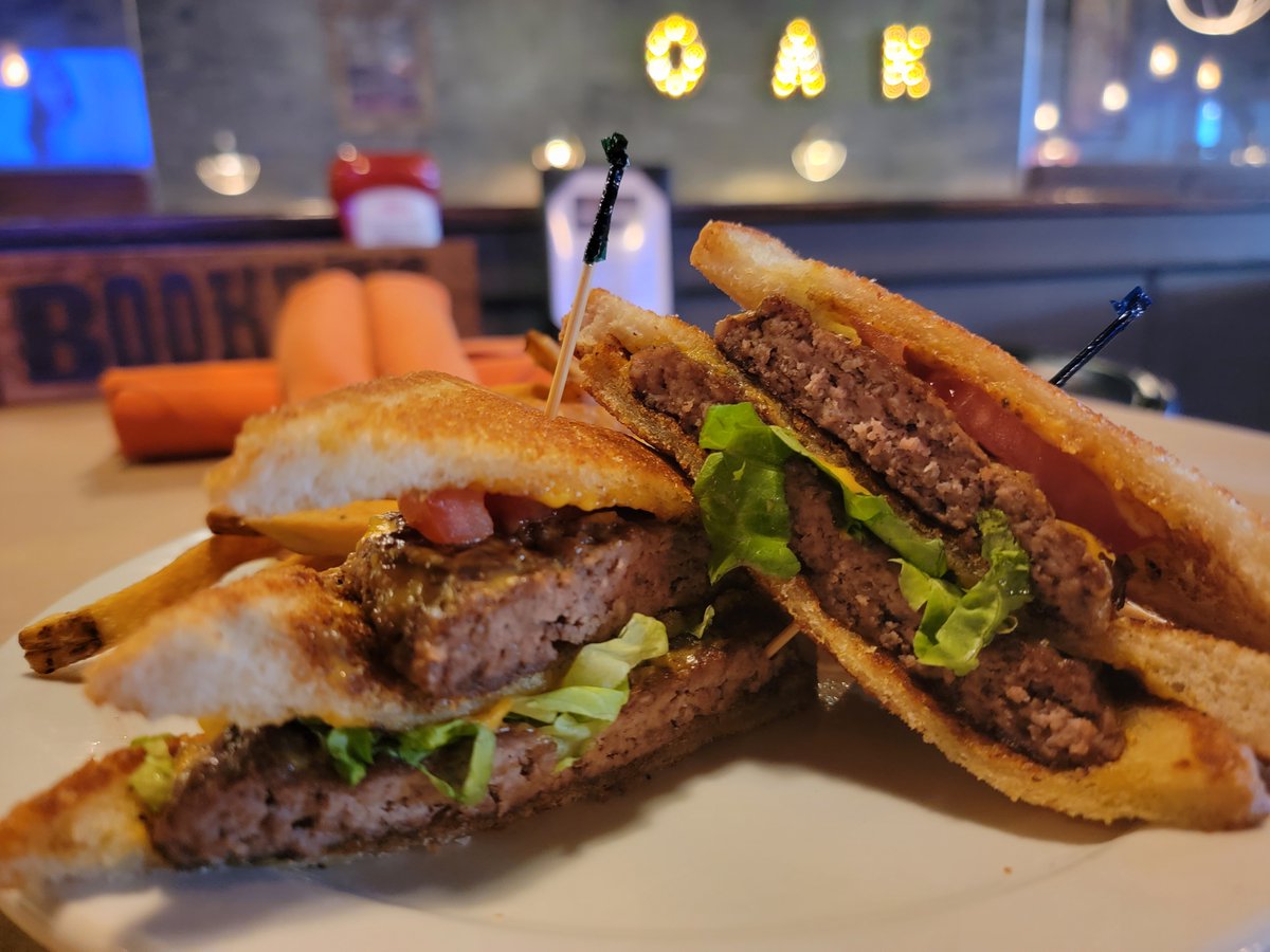 Tuesday Lunch Special in Chesterland - 

Double Smash Burger with Cheese - Two Quarter Pound Angus Beef Smash Burgers stacked on Texas Toast with American Cheese, Lettuce and Tomato served with your choice of a Smokin Scratch Made Side and a Pickle - $14.75

Follow the Smoke!