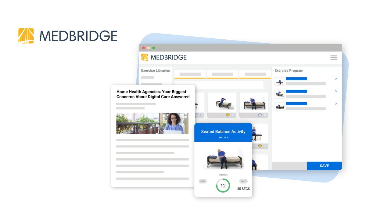 medbridge's tweet image. It seems like everyone is talking about digital patient care these days, but can your #homehealth agency truly benefit from it? In our new article, we address your top concerns: bit.ly/3E6oWPX
#telehealth #homeexercise