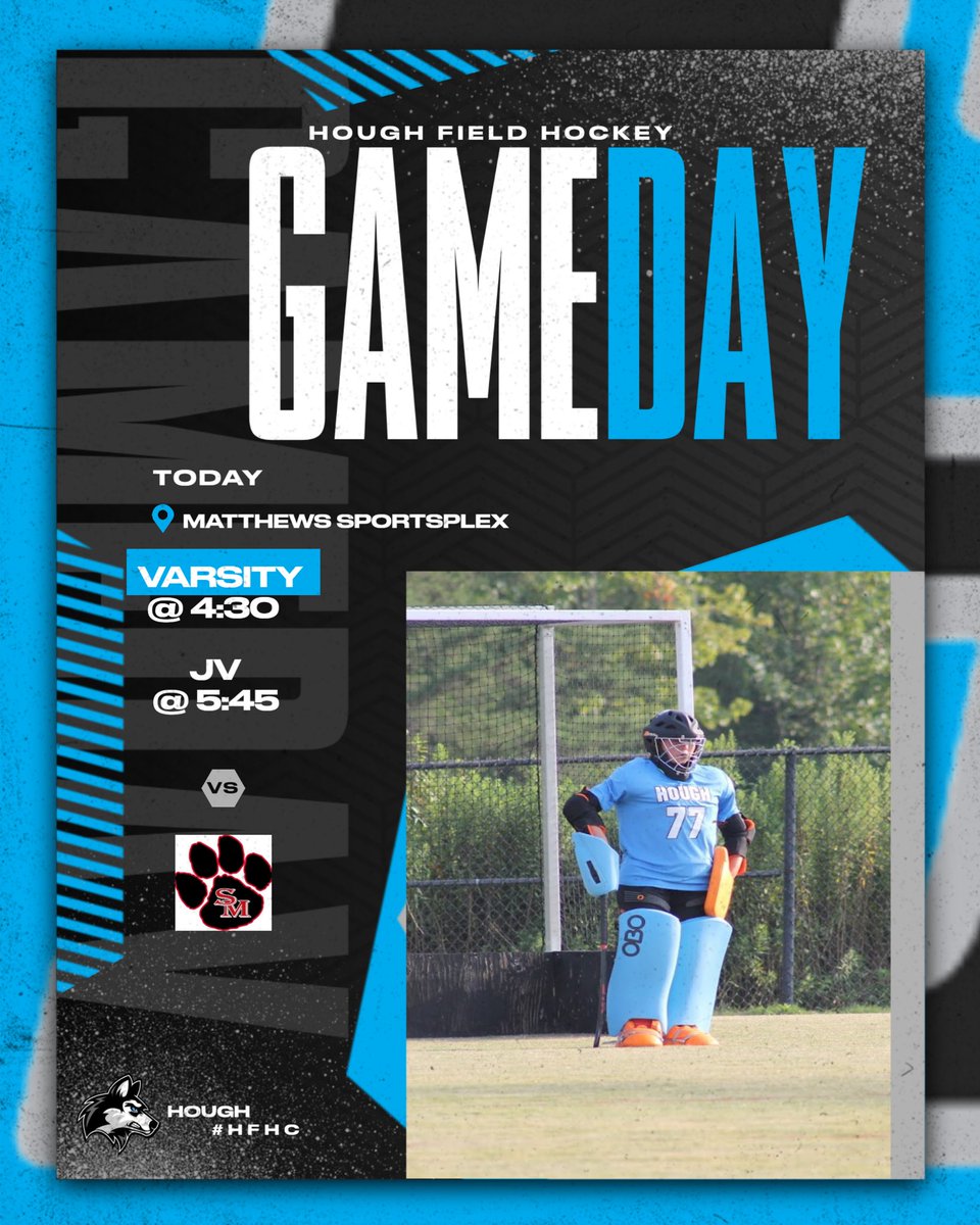 GAME DAY vs South Meck @ MSP. Varsity @ 4:30 &amp; JV @ 5:45. #hfhc <a href="/HoughAthletics/">Hough HS Athletics</a>