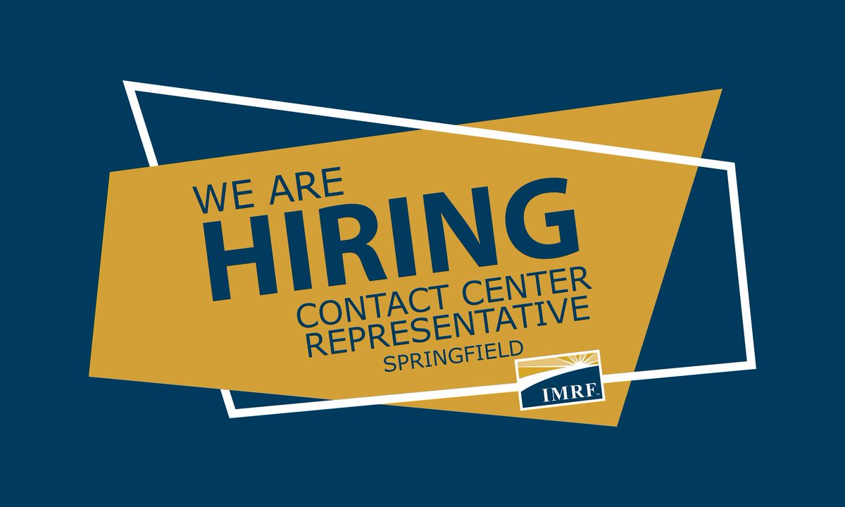 TheIMRF's tweet photo. #NOWHIRING! #theIMRF is looking for a qualified candidate for a Contact Center Representative to join our Member Services team. This position is located in Springfield. Get more details: https://t.co/uYZJPlFj9J
#joinourteam #employment #customerservice #jobsearch #careers https://t.co/0ktX4IJLFi