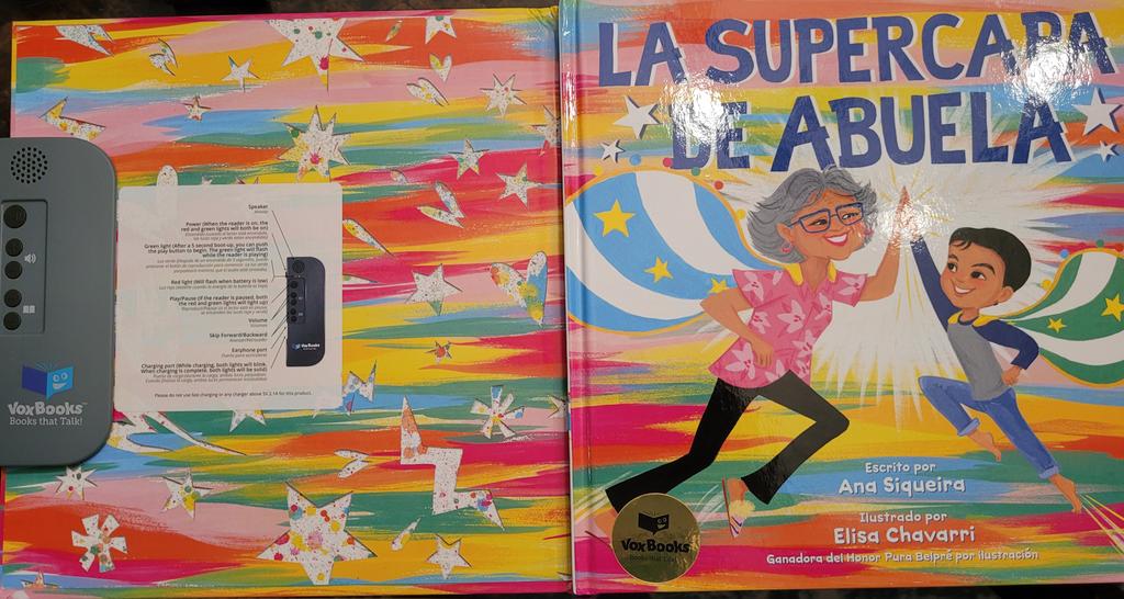 LA SUPERCAPA DE ABUELA recorded by @Voxbooks_Rfn. So amazing. Gracias @elisachavarri @HarperChildrens andreawalker @JoyceGrackle 🥰