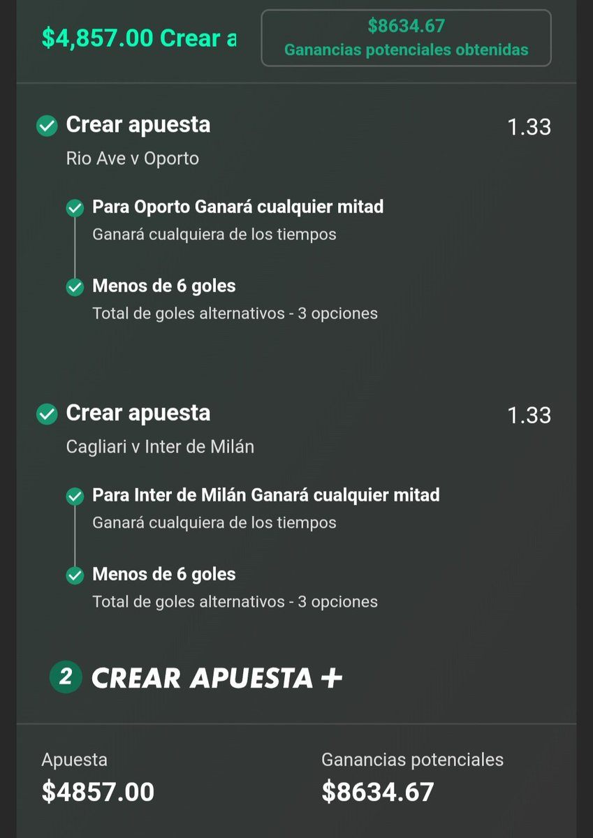 GolazoPick's tweet image. Gran día el de ayer 🔥🔝

Hemos ganado 8 de los últimos 9 picks enviados

Al momento vamos en +77% de utilidad en el grupo de Agosto y en +47% en el grupo 'resto de agosto'

Quien más jala para Septiembre?? 📩📩📩📩 Cierro cupos el viernes

Vamoooooooos 🔥🔥🔥🔥🔥🔄♥️
