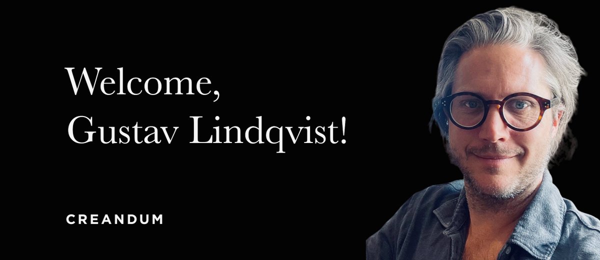 Announcing our latest Venture Partner &amp; Data Expert,
<a href="/gustavlindqvist/">Gustav Lindqvist</a> 🎉

Gustav ran data teams at Creandum funds' portfolio co <a href="/Spotify/">Spotify</a>, <a href="/Medium/">Medium</a> and now has his own agency in the US.

Learn more about Gustav and his role with <a href="/fritjofsson/">𝖢𝖺𝗋𝗅 𝖥𝗋𝗂𝗍𝗃𝗈𝖿𝗌𝗌𝗈𝗇 | 🤙</a> here ⚡️

blog.creandum.com/gustav-lindqvi…