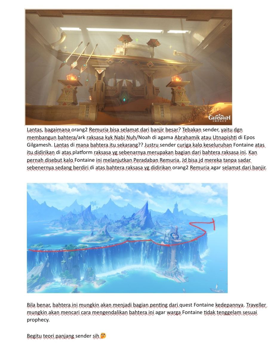 babufess's tweet photo. Babu! CW Spoiler quest Fontaine // 

TEORI LIAR - Mungkin gasih tenggelamnya Fontaine udh pernah terjadi sebelumnya &amp; terjadi utk waktu yg lama? Lantas gimana orang2 dulu berhasil selamat dan gimana ini berdampak ke Sumeru?? CHECK IT OUT, ini dugaan sender: https://t.co/bN7UseTgbc