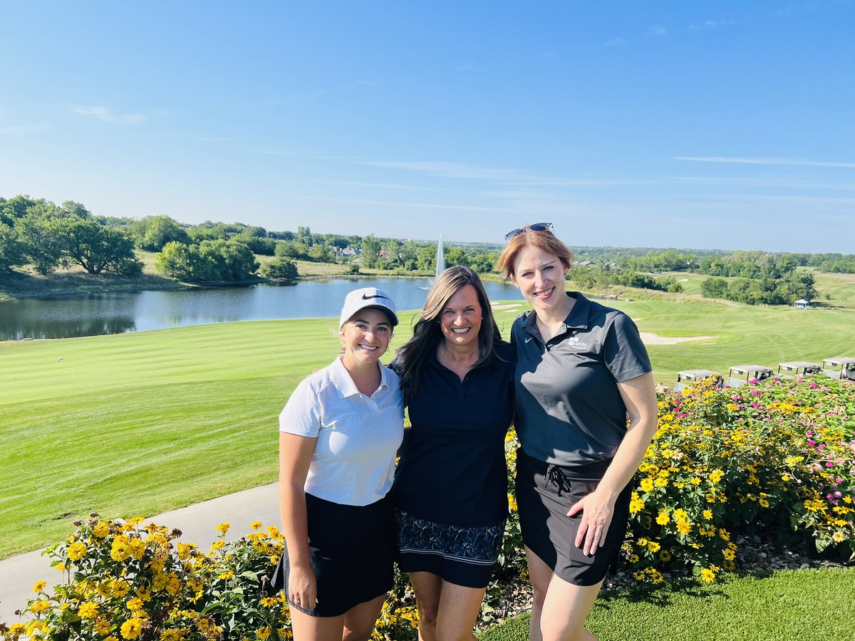 HMNArchitects's tweet photo. Such a beautiful day at Canyon Farms Golf Club ๐๐ปโโ๏ธfor the CREW KC 20th annual golf tournament. โณ๏ธ Sarah Wesely was proud to co-chair the event while Cynthia Weber and Madison Flowers, NCIDQ hydrated and entertained golfers at the 18th Hole #CREWKC #golfing #HMNArchitects https://t.co/uHYPt8Thod