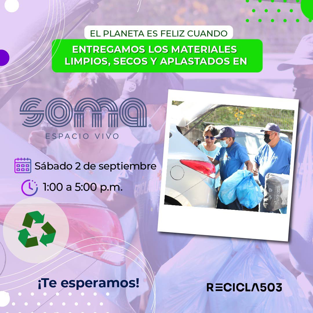 Nos vemos el sábado en Soma Plaza 🙌🏼♻️