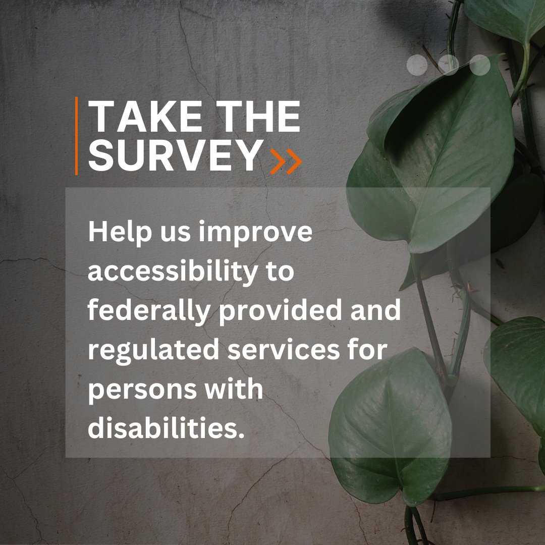 Seeking input from persons with disabilities on how to improve accessibility related to federally regulated services. To learn more about the project &amp; how you can take part in an upcoming focus group, complete this survey by Sept. 5: rb.gy/n01m5.
