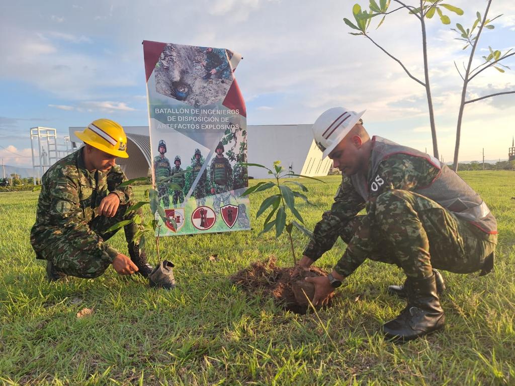 Ingenieros_EJC's tweet photo. El Batallón de Ingenieros de Disposición de Artefactos Explosivos llevo a cabo la siembra de 50 árboles con el fin de promover la preservación del medio ambiente y los recursos naturales.

#CustodiosDelMedioAmbiente https://t.co/vCP8ki7Nsd