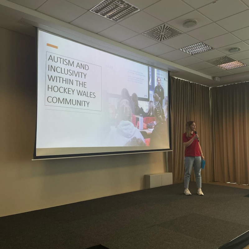 Congratulations to Lily Morgan who represented Hockey Wales at the EHF Youth Festival. 
She was selected to present to the General Assembly EuroHockey Panel. She presented her project on striving to achieve acceptance and inclusion for all neurodiverse individuals within Hockey.