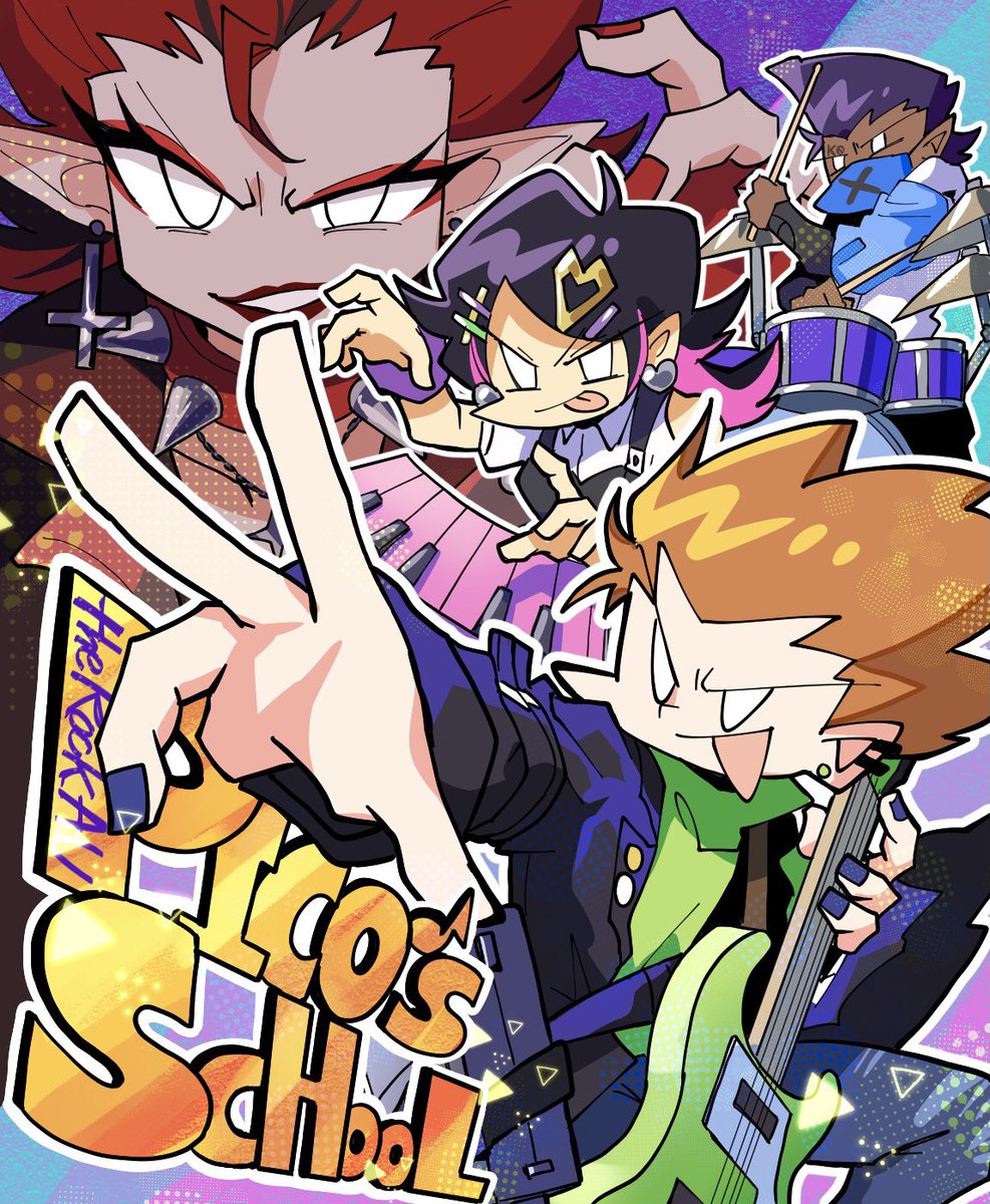 FNF_theRock_AU school members！