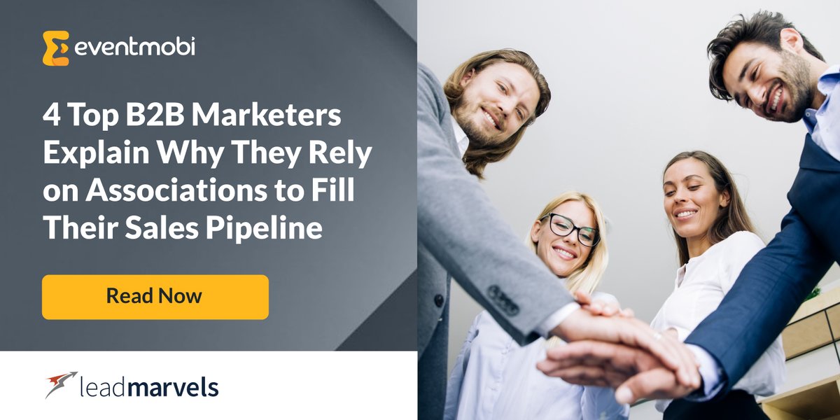 Maximize lead conversion with targeted sources!

Learn about:

🫶The benefits of #association lead gen marketing

🏙️How marketers align with associations to fill their sales pipeline

Read Lead Marvel's post (with EventMobi's Director of Marketing!) here: hubs.la/Q020yRDP0