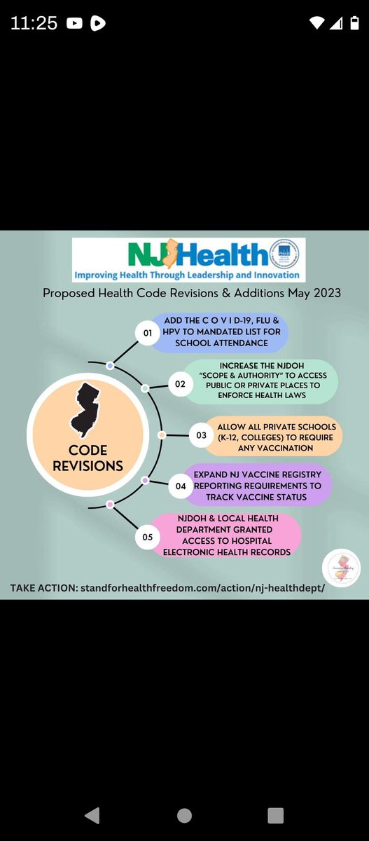 ➡️➡️➡️NJ BIG GOVT OVERREACH😤😤😤  

LOOK at what they want to make law

💥CALL. EMAIL. YOUR NJ REPRESENTATIVE! 
BECOME PART OF THE SOLUTION BEFORE ITS TO LATE!!! 

SHARE THIS FAR & WIDE!!!!  #mychildmychoice #bodyautonomy #medicalfreedom #Corruption #BigPharmaLies  #greed