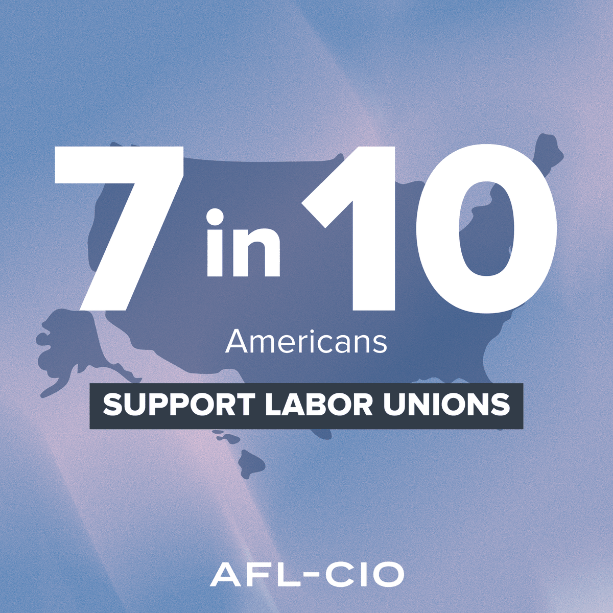 AFTunion's tweet photo. America supports unions &amp; views unions as critical to providing opportunities &amp; pathways to the middle class.

This unprecedented support puts the wind at our back as we fight to strengthen families &amp; work to elect pro-worker candidates.
@aflcio #ItsBetterInAUnion https://t.co/bA6UXE8H29