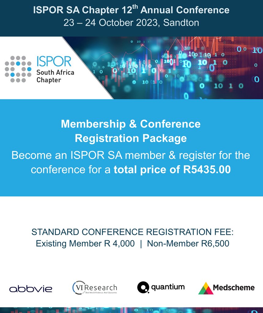 Enhance a career in Health Economics or Market Access by exploring the impact of digitalisation in the field

Register now for the ISPOR SA Conference 2023. Follow the link to register: form.jotform.com/230102384911546

Abstract Submission: form.jotform.com/231132084885557

#ispor #healtheconomics