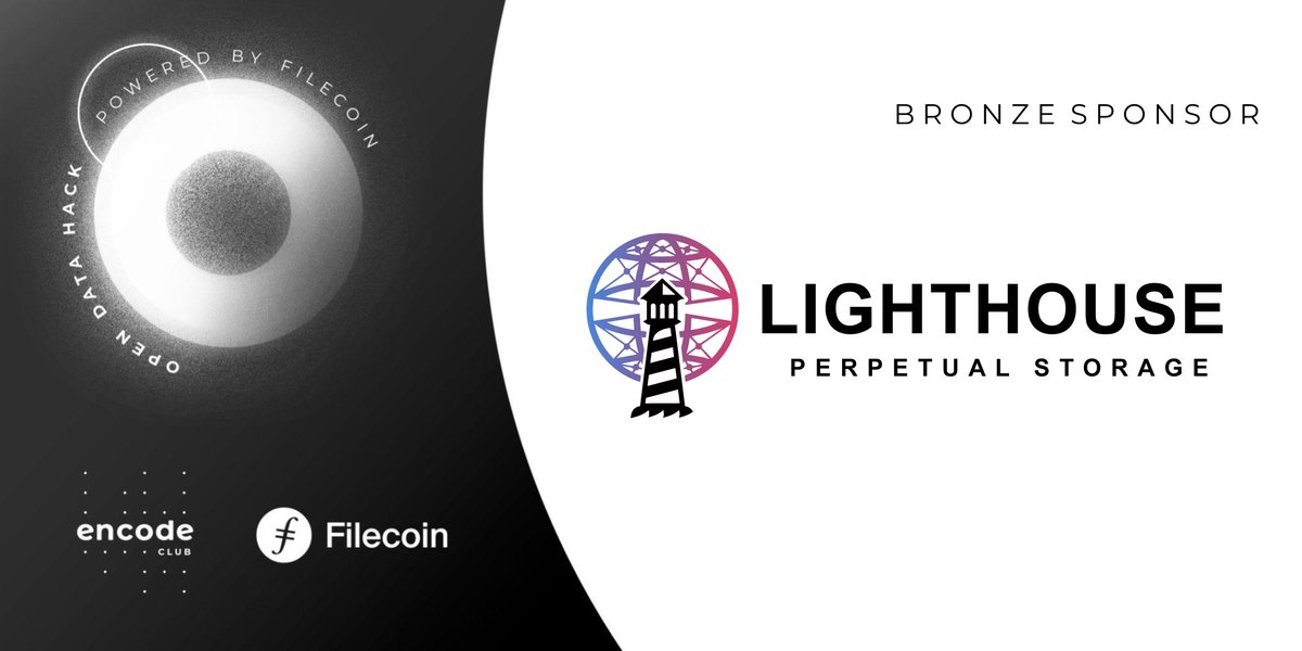 📢 Open Data Hack: Announcing @LighthouseWeb3 Let’s welcome @LighthouseWeb3 as a bronze sponsor of the Open Data Hackathon, powered by @filecoin! They are offering two awesome bounties and will be hosting a dedicated workshop. Register now: buff.ly/3s21LDE