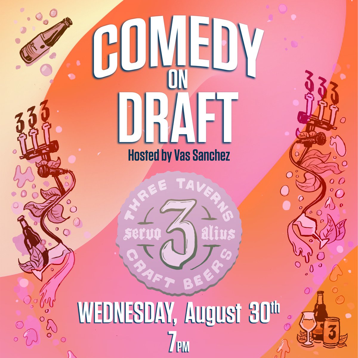 Get ready to laugh and lift your spirits at our uproarious comedy show, brewing up a night of endless giggles and great times! Join us tomorrow in our taproom for a side-splitting evening of comedy, craft brews, and unforgettable moments. 18+ suggested.