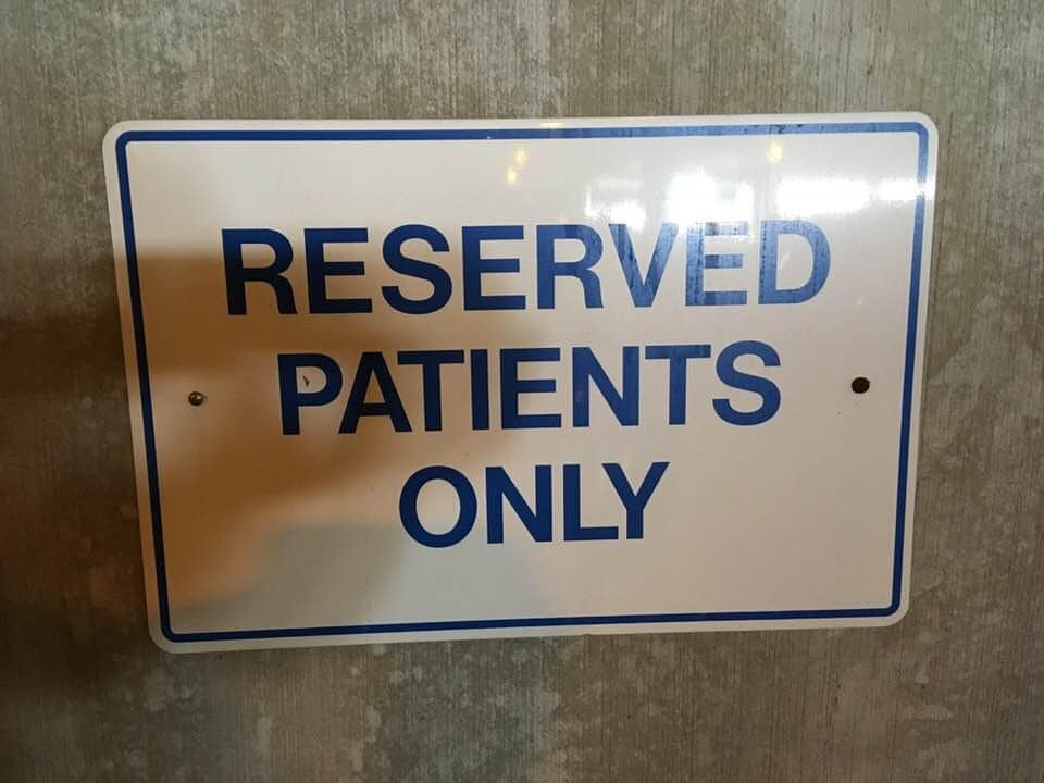 Had a physical exam done yesterday, but late to the appointment, cause I couldn’t decide if I qualified for parking in this spot. Maybe if they provided a personality inventory…😃