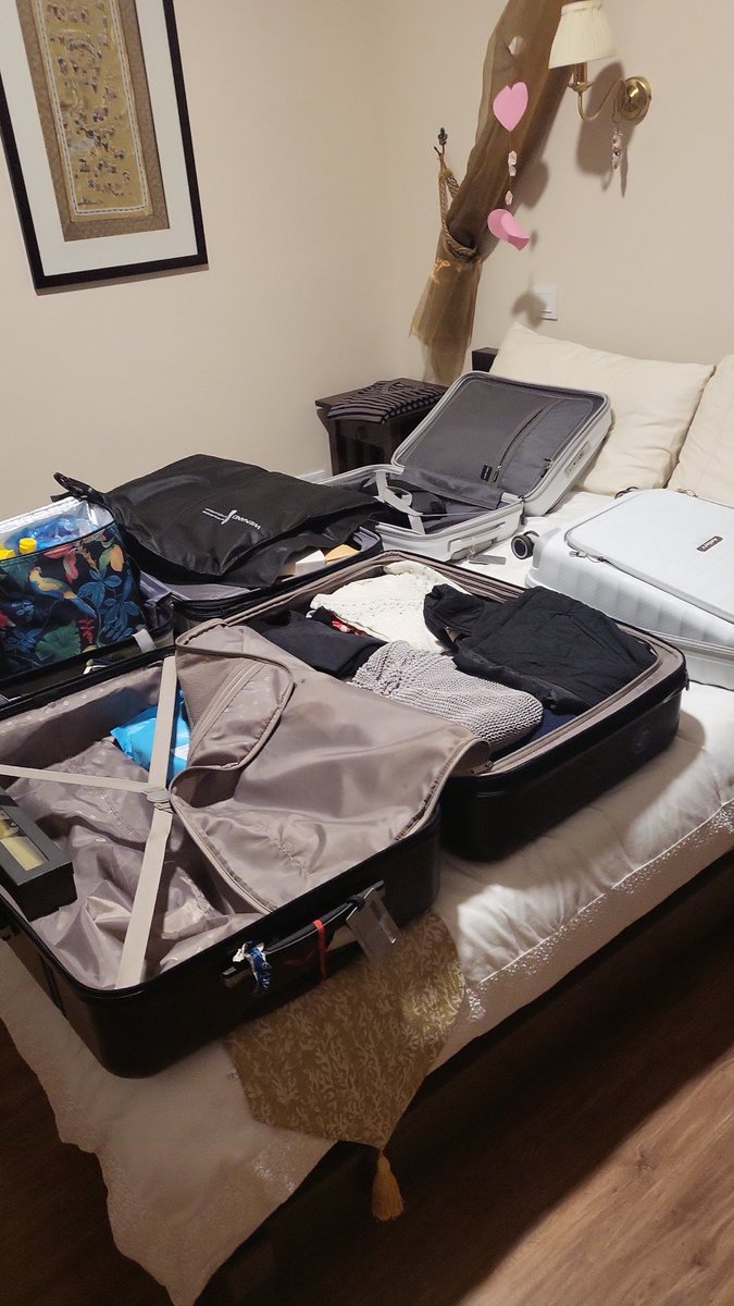 Trayset's tweet image. Packing conundrums! One month and 
14 flights ahead of us.
2 weddings,  one funeral, kids, temp range from North Finland to South Portugal! Ugh! #travel #airlines #packingnightmare