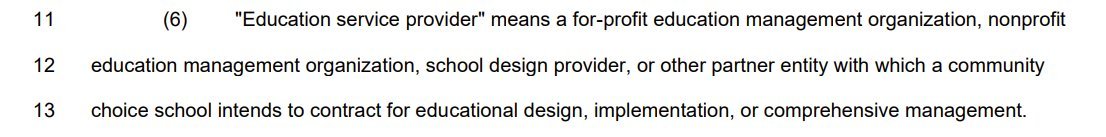 What's the difference between privatizing a school and contracting with a for-profit company for "comprehensive management" of a school? I'm no lawyer but they sound like the same thing to me. #mtpol