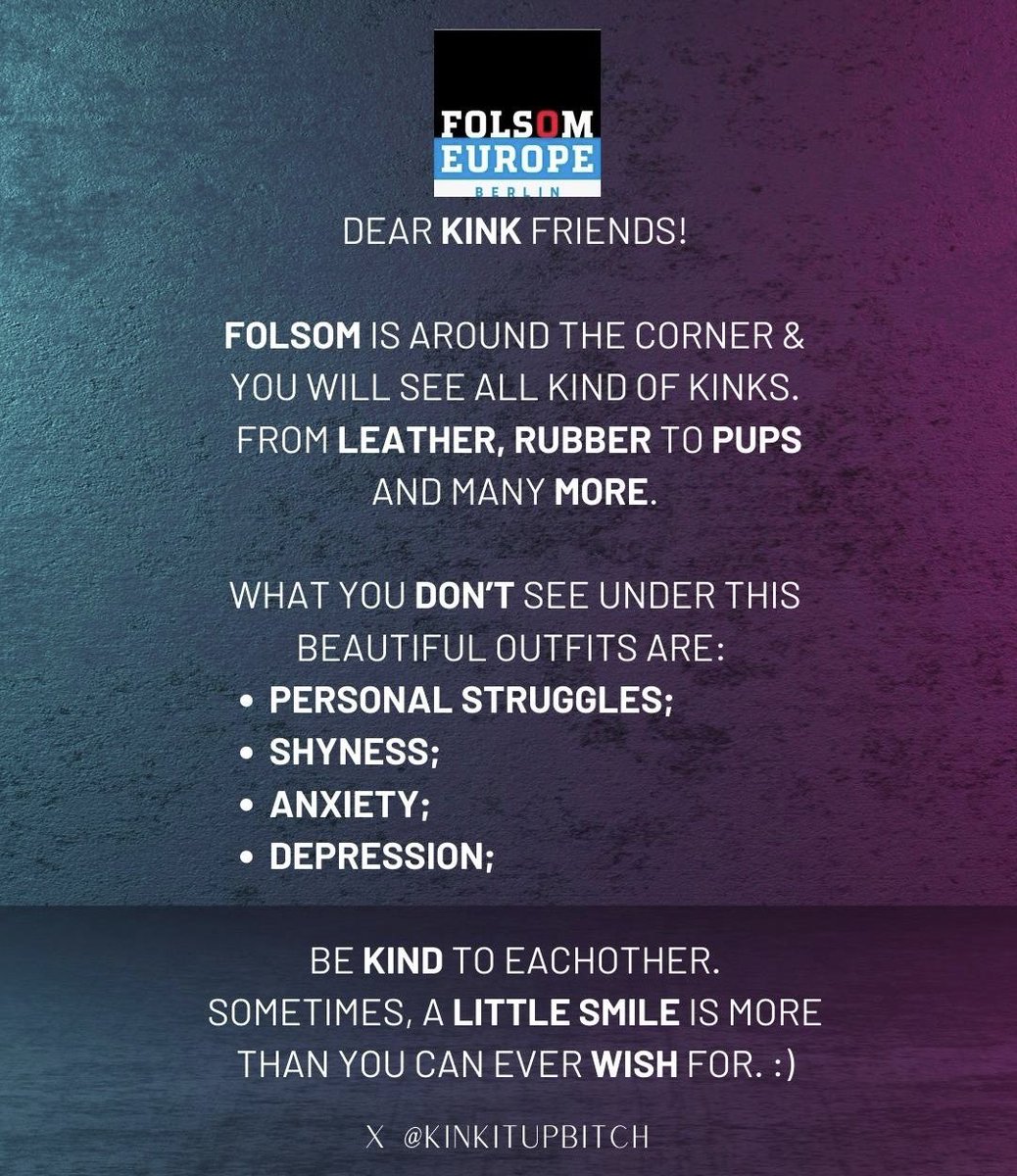 Be kind to eachother. 😇 
#folsom #folsomeurope