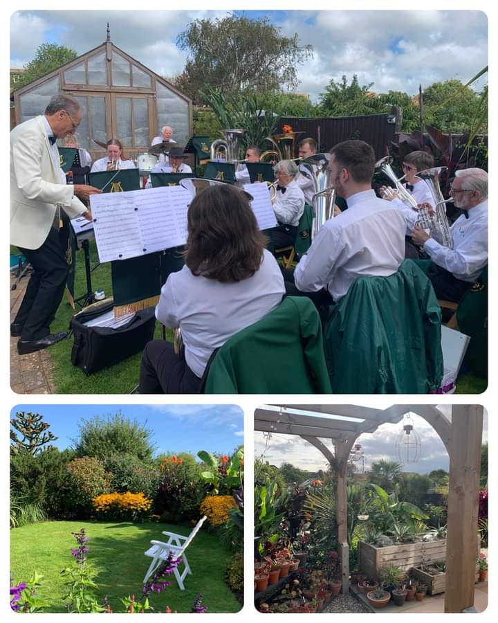 Kathy Bennett, one of our Cornet players raised a total of £1,258.19 in aid of <a href="/stwilfridstweet/">St Wilfrid's Hospice</a> opening up her fabulous garden in Willingdon to the public where they enjoyed refreshments, a selection of plants for sale and light musical entertainment courtesy of <a href="/WealdenBrass/">Wealden Brass</a>.