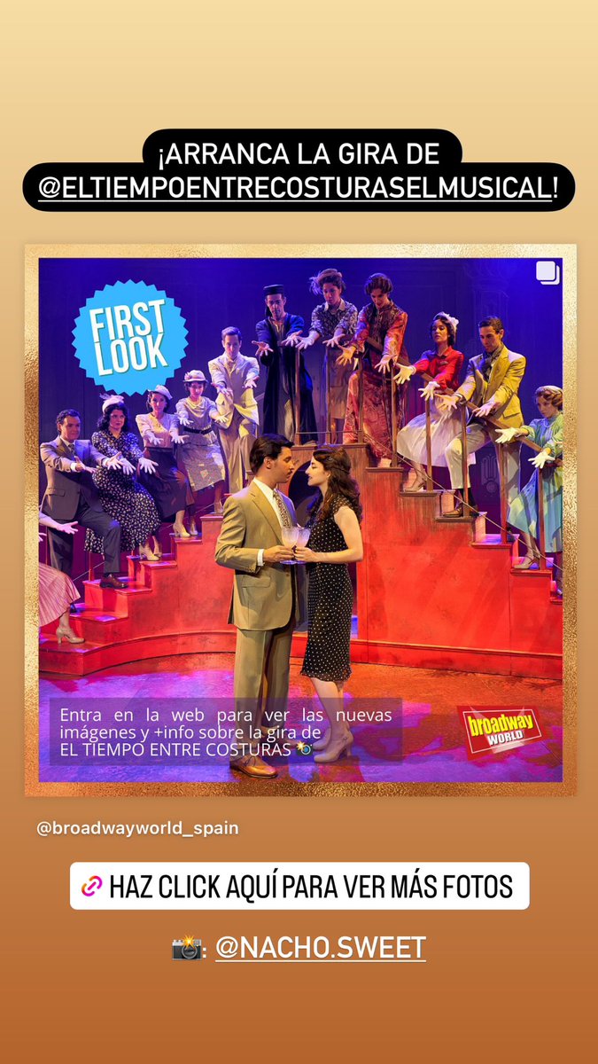 BroadwayWorld Spain (@bwwspain) on Twitter photo Este viernes arranca la gira de EL TIEMPO ENTRE COSTURAS en el Teatro Cervantes de Málaga. La producción de <a href="/beonworldwide/">beon. Worldwide</a> está protagonizada por Alba Cuartero como Sira y por <a href="/Janforrellat/">Jan Forrellat</a> como Marcus 🧵🧶
📸: <a href="/NachoSweet/">Nacho García</a>
broadwayworld.com/spain/article/… Este viernes arranca la gira de EL TIEMPO ENTRE COSTURAS en el Teatro Cervantes de Málaga. La producción de <a href="/beonworldwide/">beon. Worldwide</a> está protagonizada por Alba Cuartero como Sira y por <a href="/Janforrellat/">Jan Forrellat</a> como Marcus 🧵🧶
📸: <a href="/NachoSweet/">Nacho García</a>
broadwayworld.com/spain/article/…