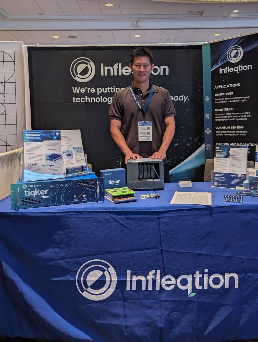 infleqtion's tweet image. Stop by booth #604 today at #EmergingTechETI in DC to learn more about Infleqtion&apos;s quantum-enabled products for defense, such as #QuantumSensors, #QuantumRF, and Positioning, Navigation, and Timing (#PNT) solutions. @NDIAToday @EmergingTechETI