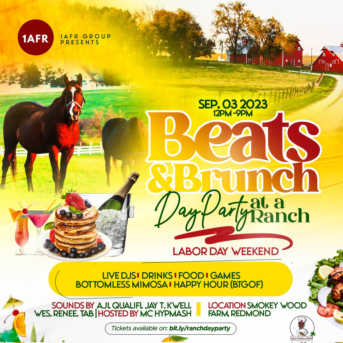 Escape the ordinary! Join us at a Ranch for an unforgettable Brunch Day Party experience.

#Seattle #DayParty #Brunch #LaborDayWeekend

1afrgroup.com