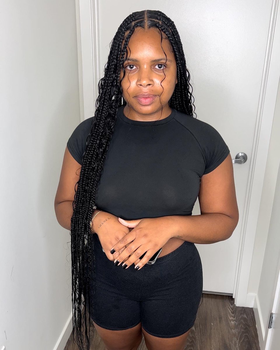 itsmrsdoitall's tweet image. Style: Boho Knotless + Thigh Length #labraider #losangelesbraider #braidersla #niceandneit