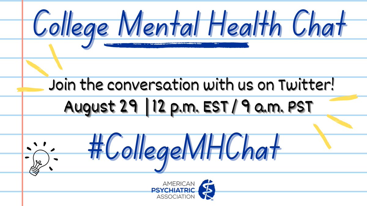 STARTING SOON: Join us at 12pm ET / 9am PT for an uplifting conversation on college mental health! Share your thoughts &amp; stories with us on Twitter - let's spread awareness and build a sense of meaningful connection. Use #CollegeMHChat to join the conversation.