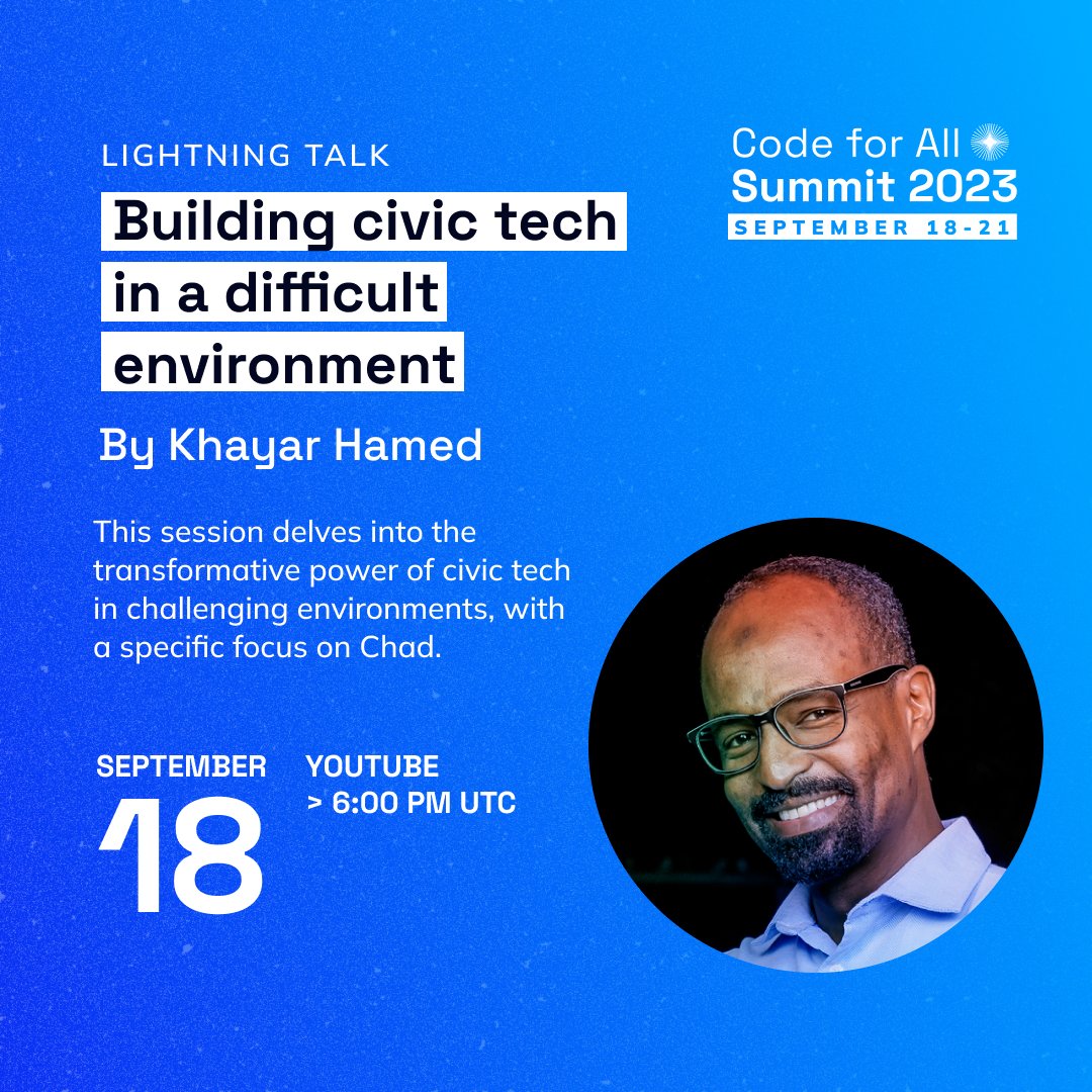 🇹🇩Chad making its mark in the global technology community! At the @CodeforAll 2023 summit, @khayarion from @ChadInnov will lead a special session focusing on innovation in challenging environments, with a particular emphasis on #Chad. #SDGs  @KamaluddeenKK @SennenHounton @EPDeu