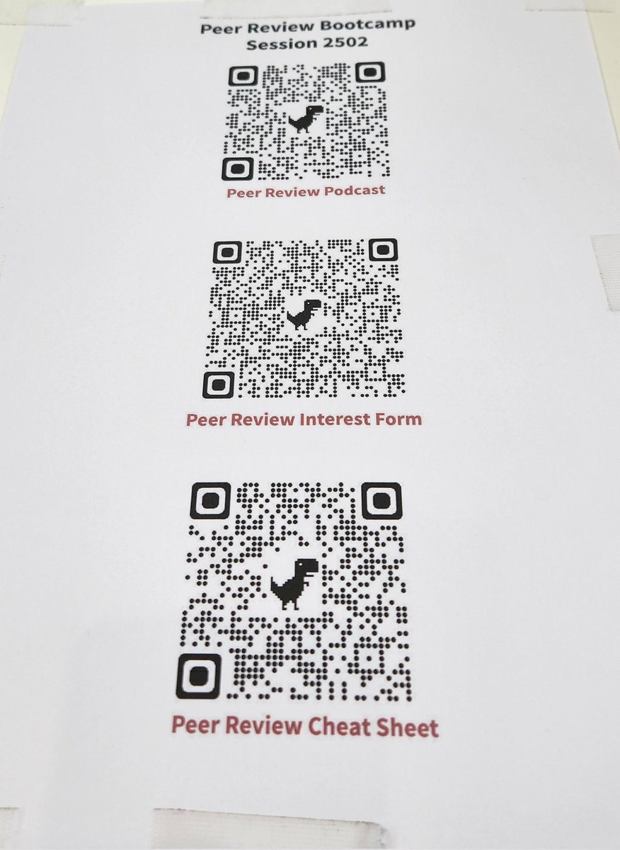 Missed the Peer Review Bootcamp? Don't worry! Spot the dino QR codes at the MDS member centre or the charging station outside Hall C! -Listen to our podcast -Fill the peer review interest form -Download the cheat sheet #MDSCongress @dilucadaniel @lockholm @movedisorder