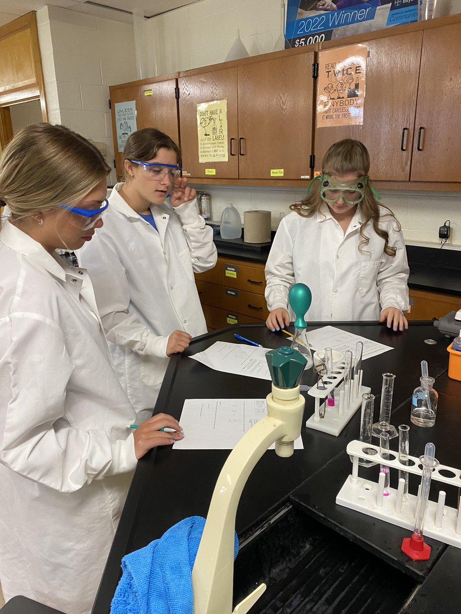 First official chemistry class lab since 2012!  They did a great job!  #RamNation #GoRams