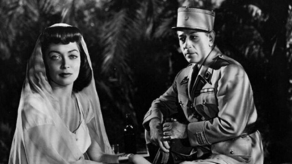 A French Foreign Legion captain loves an enemy Arab chieftain's daughter in… OUTPOST IN MOROCCO (1949)!

Starring George Raft &amp; Marie Windsor - OUTPOST IN MOROCCO plays tonight at 8:03pm ET on <a href="/TheLoneStarTV/">The Lone Star Channel</a>.