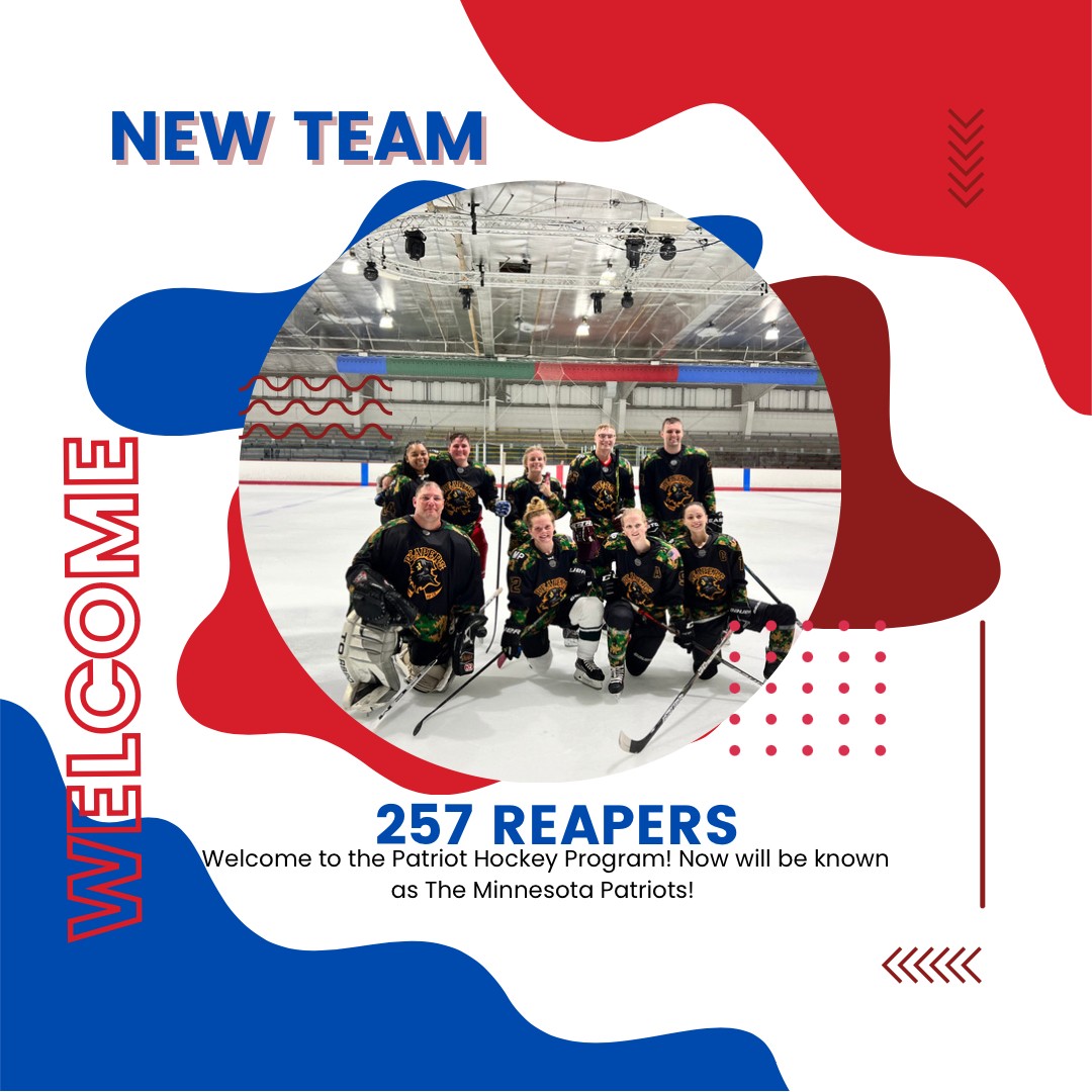 Our Patriots family has grown to Minnesota as the 257 Reapers have joined on to become the Minnesota Patriots!  

Welcome to the Family!

We now have teams based in four states! 

#california #Colorado #Virginia #Minnesota

#MinnesotaHockey
#MilitaryHockey
#hockey #Patriots