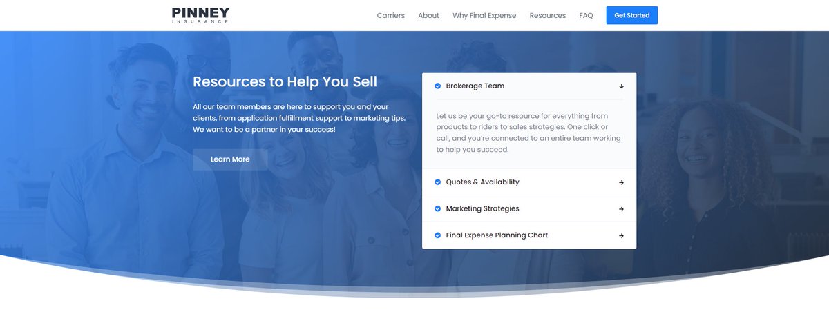 PinneyInsurance's tweet image. 💡 Looking for resources to help you sell more final expense policies? When you work with Pinney, you get a full team behind you - from back-office support to a brokerage team that can help with case design and sales strategies. ➡️ Learn more here: pinneyinsurance.com/final-expense/