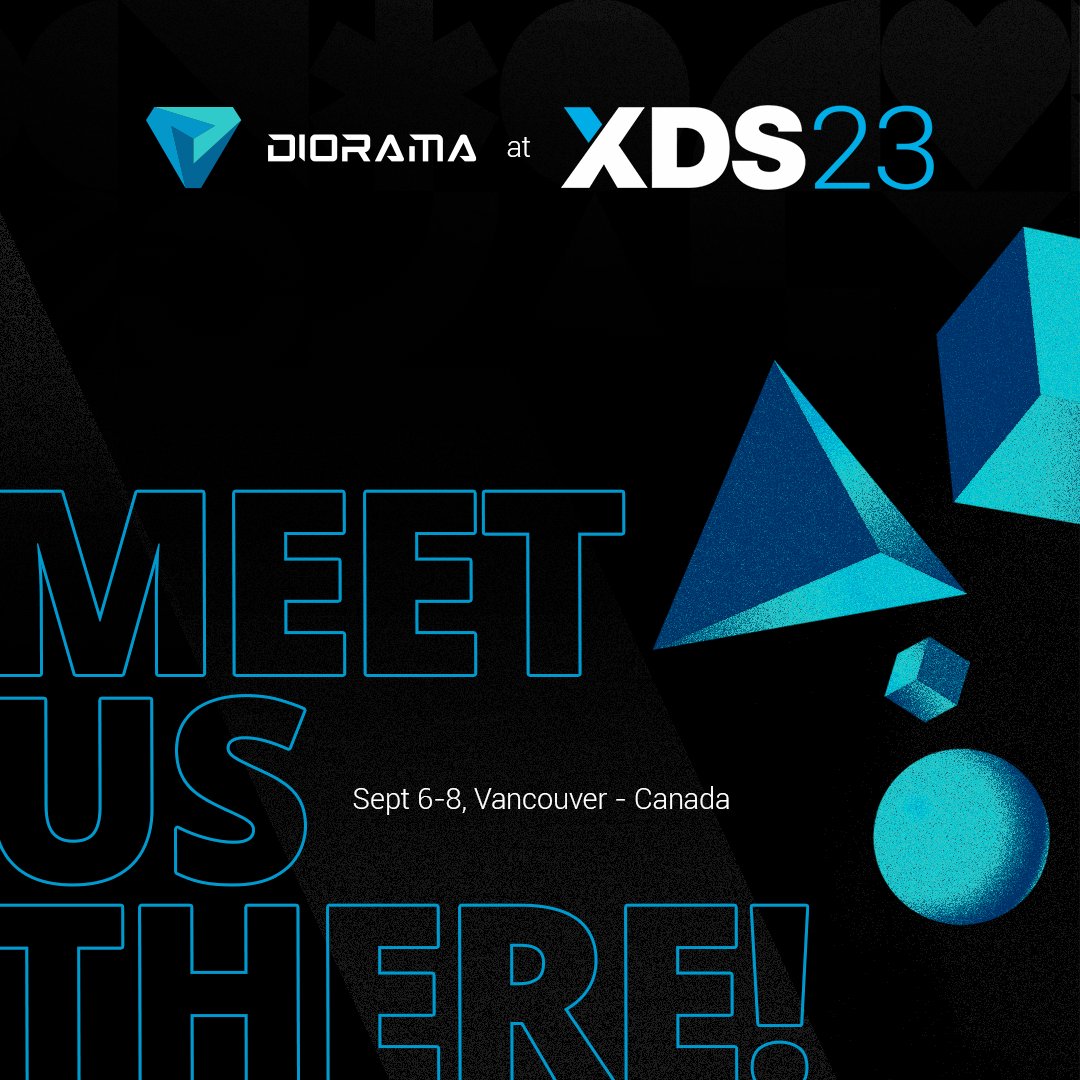 DioramaDigital's tweet photo. XDS is coming! 
We will be back at this fantastic event from September 06-08. 
Don't hesitate to get in touch to schedule a meeting or simply to say hello! 🙂 🎮
#XDS23 #DioramaDigital # https://t.co/YzkBZouWWg