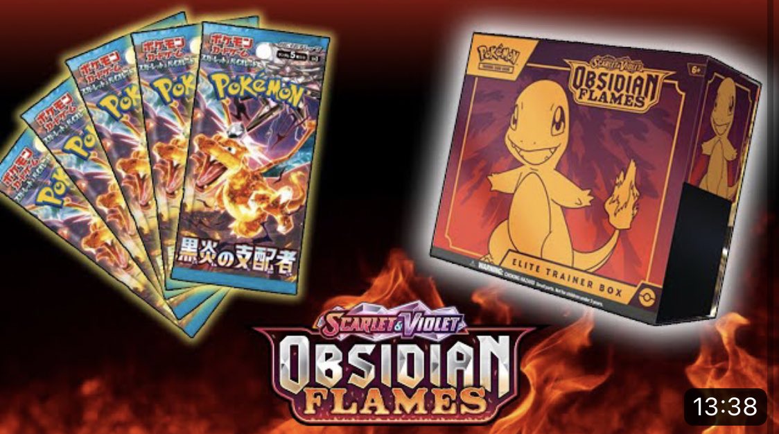 CartasGG's tweet photo. 🎬¡Tenemos nuevo video en el canal!🎬

🔥🇯🇵¿Nos habla salido un chalizald? 🇯🇵🔥

#ObsidianFlames 

ETB y sorpresa Japonesa - Obsidian Flames - Pokemon TCG Unboxing

https://t.co/1ImVFJYjVX https://t.co/gmo11n7SwX