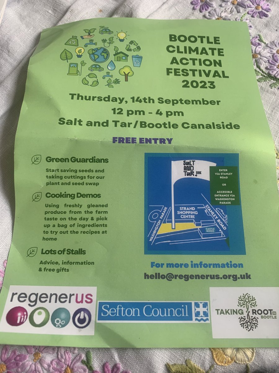 Paulett54122148's tweet image. Come along to Bootle Climate Action Festival 14 Set2023 , 12 to 4pm. All very welcome😁