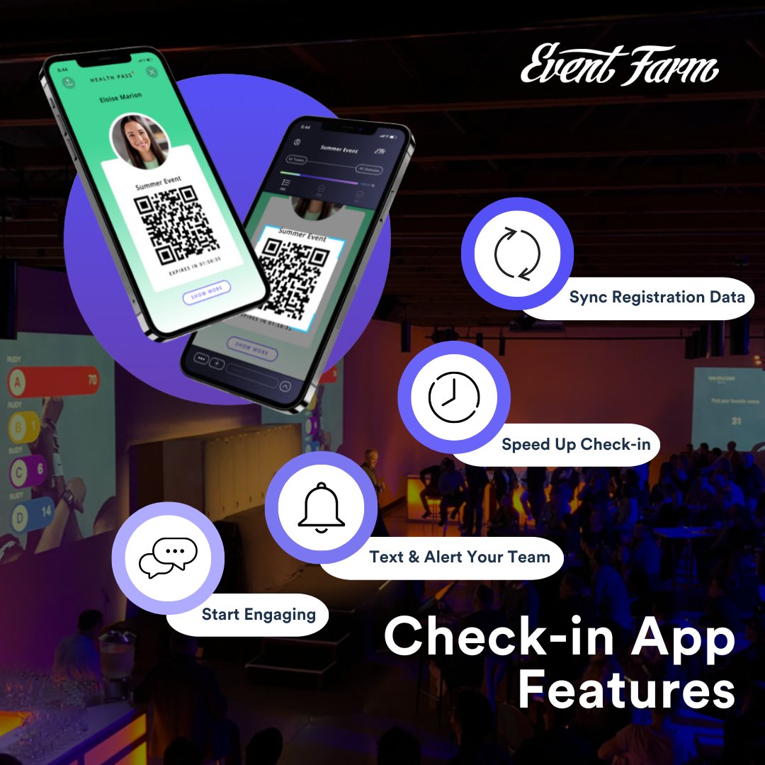 Skip snoozy check-ins, embrace event evolution with #EventFarm's Check-In App! 🎈 No sluggish lines – think Flash-level efficiency.⚡

Request a demo now!➡️ bit.ly/3prKBy5

#eventprofs #eventmanagement #eventmarketing